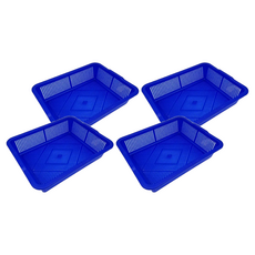 600公文林 置物收納籃 台灣製, 52.8 x 42.8 x 13cm, 藍色, 4個