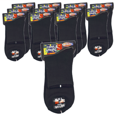 COOL ANGEL 素色襪 加大 12雙 XXL, 黑色, 24~28cm