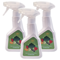 怕怕髒 papaz 乾淨蔬果清潔劑，成分天然，有效去除農藥殘留, 400ml, 3瓶