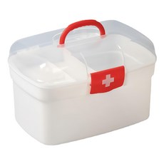 小麥購物 手提醫藥箱 C614 中號 (21.7 x 13.5 x 14.5cm) - 雙層分格,方便攜帶, 1個