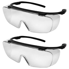 PANRICO 百利世 專業安全護目鏡，防飛沫 防風沙 防噴濺，PC塑膠鏡片，抗紫外線 防霧鏡面，可調整框架, 2個, JT-G-P0001