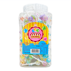 日日旺 彩色棒棒糖, 660g, 1罐