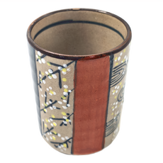 湯吞杯 日本製, 雙彩枝梅, 1個