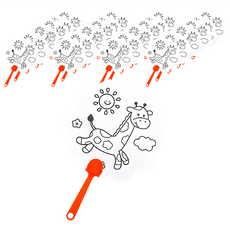 DIY扇子 塗鴉扇 不含畫筆 17.2 x 25.8cm, 白色 + 黑色 + 橘色, 25支