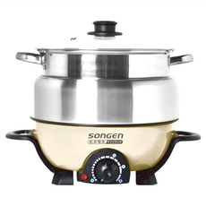 SOnGEn 松井 不鏽鋼蒸煮烤多功能料理鍋 3L 原廠保固, SG-830P