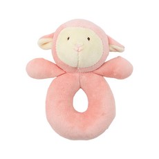 miYim 有機棉手搖鈴 亮寶羊羊, 0歲以上適用, 刺激寶寶聽覺發展, 安全柔軟布料, 適合孩子抓握, 1個