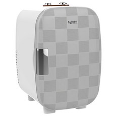 SOnGEn 松井 冷暖雙溫電子冰箱/行動冰箱 CLT-15LE，15L容量，冷熱保鮮，時尚格紋外觀, 白色