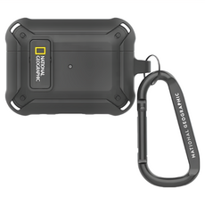 NATIONAL GEOGRAPHIC 國家地理 Rugged Bumper Nat Geo Lock卡扣式殼, Rugged Bumper Nat Geo Lock卡扣式殼 AirPods Pro/Pro 2, 黑色, 1個
