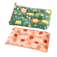 荳荳枕 Set 2個,兒童安撫水洗枕, 43x28cm, 純棉可水洗, 小蘋果 + 獅子 帆布 汽車, 43 x 28 x 6cm, 小蘋果 + 獅子咘咘車