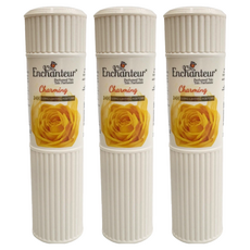 艾詩 Enchanteur 香氛爽身粉 (玫瑰鈴蘭) 黃色 - 200g, 24H持久香氛, 3瓶