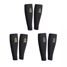 台灣 Life plus MIT石墨烯新一代機能壓縮腿套3件組, 螢光黃 + 螢光灰 + 螢光綠, 1組