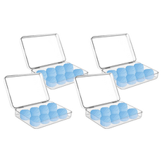 AHOYE 完美外耳式矽膠耳塞/防水耳塞 8個 4盒 - 舒適降噪 游泳適用