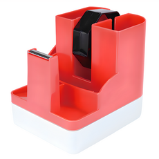 ABEL 力大牌 筆筒膠帶台 TD200, 紅色, 1個