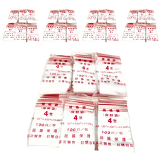 樂麥 4號夾鏈袋 品質保證 多次開啟 封閉自如 水果/糖果/餅乾/麵包收納, 120 x 85 x 0.035mm, 100個, 30包