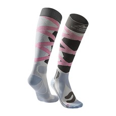 GOLOV.EJOy經典長筒滑雪襪，運動機能壓力襪，粉藍色，1雙，35~39，冬季滑雪配件