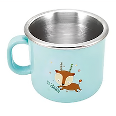 DOUBLEBEAR 台灣晉億 不鏽鋼密封喝水杯, 藍色, 230ml, 1個