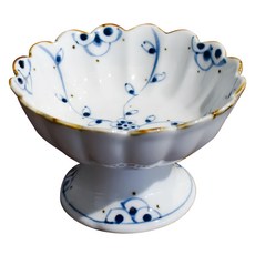 美濃燒 佐和陶瓷 唐草高台皿, 手繪花, 日本製, 10.8 x 6.5cm, 140ml, 1個