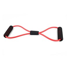 A-ZEAL 多功能8字拉力器 15磅 LL003 紅色 健身拉力繩 彈力帶 輕巧便攜, 1個, 40 x 12 x 6cm