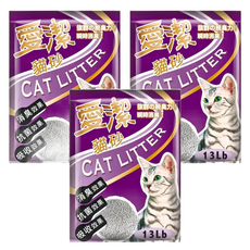 愛潔 貓砂 小球砂 強力凝結 有效除臭 專為室內貓設計, 13lb, 3包