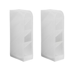 小麥購物 斜插收納盒 L1031 2個, 4層, 白色