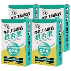 OKURA 大藏 銀杏果+藻油DHA 複方膠囊食品, 提升關鍵思緒力，體內清道夫，每日健康維持, 40顆, 4盒