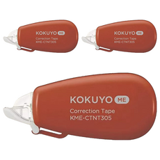 KOKUYO 國譽 ME 象牙白修正帶 B罫 6m KME-CTNT305DR, 跑道紅, 3個