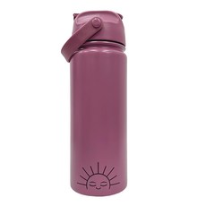 丹麥GRECH&CO 不繡鋼吸管水壺 雙蓋通用飲水設計, 夕陽粉, 540ml, 1個