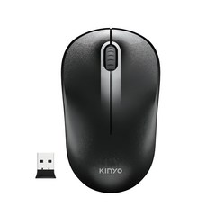 Kinyo 2.4GHz 無線滑鼠, GKM-911, 黑色