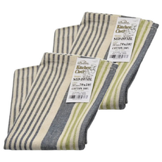 DULTON 100%印度綿 家事布 擦拭巾 海軍藍檸檬綠 70 x 50cm, 2個