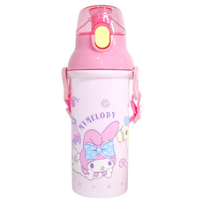 LILFANT 兒童 My Melody Anchor 一鍵式肩帶水瓶 彈蓋直飲, 500ml, 1個