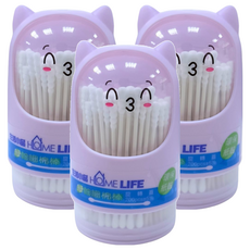 HOME LIFE 生活小品 兒童紙軸細棉棒, 200支 兒童專用, 3罐