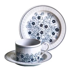 AWASAKA 北歐風餐盤組 3件組 瓷土, 花朵, 1組