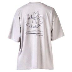 KZM 黑森林短袖, 40支雙層紗棉, 吸濕排汗快乾, 寬鬆版型, L, 淺灰色