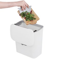 NATURE LIVING 廚房掛式垃圾桶 白色 26 x 16 x 29.5cm, 1個