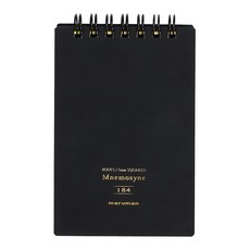 Maruman MNEMOSYNE 創意方格便條本 A7 5mm方格, 1本, 黑色
