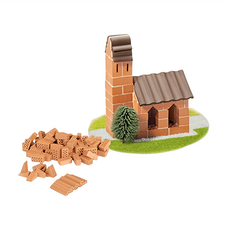 teifoc DIY益智磚塊建築玩具 德國製造 原裝進口 75塊磚頭, TEI4050(迷你小教堂), 1組