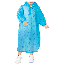 Twin Dragon 雙龍牌 Q熊兒童秒套雨衣 果凍藍 S 號, 1件