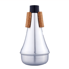 KingRosa 小喇叭 弱音器 帶三條軟木 減小共振提升音質 體積小巧方便攜帶, 1個, 銀色