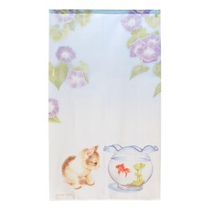 COSME長門簾 日本製造 100%聚酯纖維, 150 x 85cm, 貓與金魚