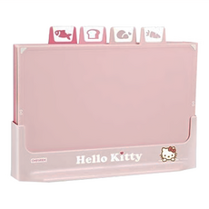 CHEFMADE學廚 Hello Kitty分類菜板套裝 可愛粉色系 多功能含支架, 1個