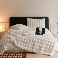 職日生 托斯卡納泡泡毛毯 200×230cm 天使白 雙人 親膚透氣 四季可用, 1入