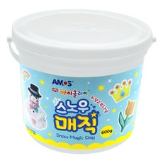 AMOS 雪花魔法兒童黏土 600g, 1個, 白色
