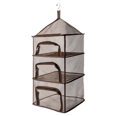 SELPA 多功能方型曬物籃, 卡其色, 4層, 1個