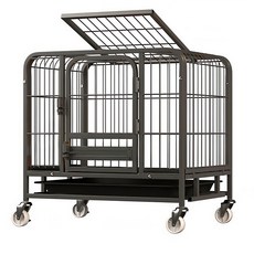 超大自由空間貓籠別墅 小雙層, 62 x 44 x 66cm, 黑色, 1個