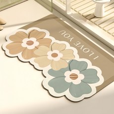 半島良品 美拉德花朵吸水地墊, 香檳之春, 1個