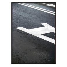 Typography 道路箭頭圖案, 40 x 30cm, 黑色