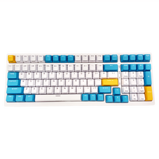 irocks 艾芮克 無線機械鍵盤 原廠保固, IRK86R, 紅軸, 蘇打布丁 藍色 + 白色 + 黃色, 1個