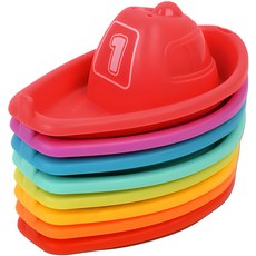 彩虹船洗澡玩水玩具8件組, 1組, 混色