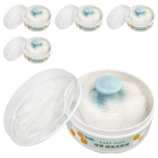 bab 培寶 純兔毛粉撲, 觸感柔細呵護肌膚, 5個, 85.5g