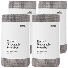 comet 拋棄式菜瓜布, 灰色, 4捲, 80個